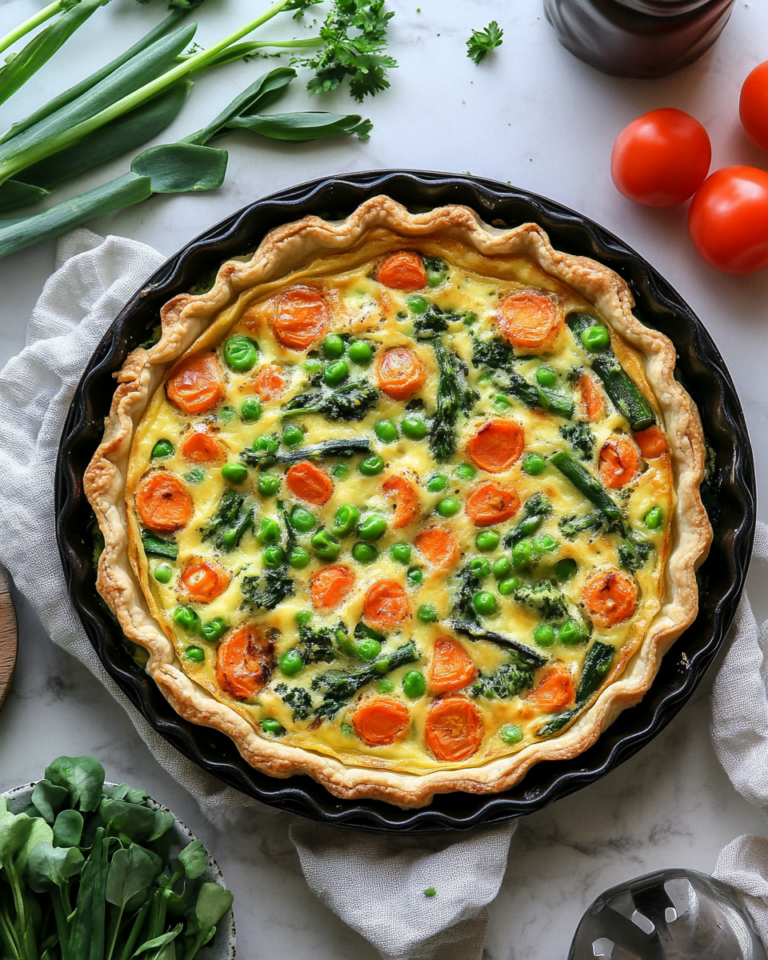 spring vegetable quiche recipe taken with iphone 15 pro max --iw 2 --ar 4:5 --v 6.1 --raw